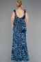 Long Blue Plus Size Evening Gown ABU5018