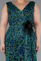 Long Green Plus Size Evening Gown ABU5018
