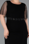 Midi Black Plus Size Cocktail Dress ABK2381