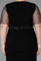 Midi Black Plus Size Cocktail Dress ABK2381