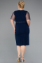 Midi Navy Blue Plus Size Cocktail Dress ABK2381