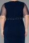 Midi Navy Blue Plus Size Cocktail Dress ABK2381