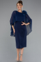 Midi Navy Blue Cocktail Dress ABK2382