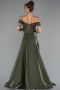 Long Olive Drab Beaded Evening Dress ABU5099