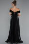 Long Black Beaded Evening Dress ABU5099