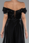 Long Black Beaded Evening Dress ABU5099