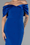Midi Sax Blue Cocktail Dress ABK2408