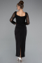 Midi Black Cocktail Dress ABK2387