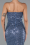 Midi Indigo Scaly Cocktail Dress ABK2389
