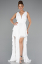 Long White Chiffon Evening Dress ABU5109