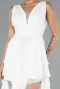 Long White Chiffon Evening Dress ABU5109