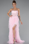 Powder Color Long Evening Dress ABU5071