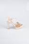 Gold Satin Platform Heel MJS3409