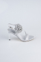 Silver Satin Evening Shoe AB1144