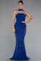 Long Sax Blue Beaded Evening Dress ABU5131