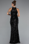 Long Black Scaly Evening Dress ABU5135
