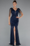 Long Navy Blue Evening Dress ABU5132