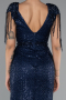 Long Navy Blue Evening Dress ABU5132