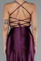 Cherry Colored Long Satin Prom Gown ABU2800