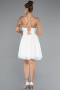 Short White Chiffon Party Dress ABK2352