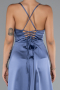 Midi Indigo Satin Invitation Dress ABK1586