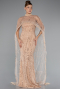 Long Gold Beaded Evening Dress ABU5141