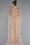 Long Gold Beaded Evening Dress ABU5141