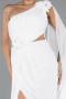 Long White Chiffon Evening Dress ABU5144
