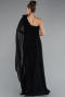 Long Black Chiffon Evening Dress ABU5144