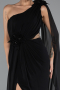 Long Black Chiffon Evening Dress ABU5144