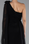 Long Black Chiffon Evening Dress ABU5144