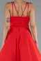 Long Red Satin Prom Gown ABU5146