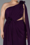Long Purple Chiffon Formal Plus Size Dress ABU5145