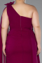 Long Plum Chiffon Formal Plus Size Dress ABU5145