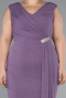 Lavender Midi Oversized Evening Dress ABK1752