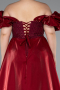 Long Burgundy Beaded Plus Size Evening Dress ABU5155