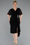 Midi Black Plus Size Cocktail Dress ABK2401
