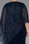 Long Navy Blue Formal Plus Size Dress ABU5158