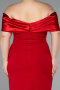 Midi Red Plus Size Cocktail Dress ABK2379
