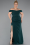 Long Emerald Green Plus Size Evening Gown ABU5156