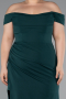 Long Emerald Green Plus Size Evening Gown ABU5156