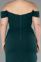 Long Emerald Green Plus Size Evening Gown ABU5156