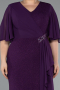 Dark Purple Long Plus Size Evening Dress ABU2651