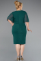 Emerald Green Midi Plus Size Evening Dress ABK1826