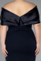 Midi Navy Blue Plus Size Cocktail Dress ABK2400
