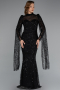Long Black Beaded Evening Dress ABU5152