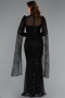 Long Black Beaded Evening Dress ABU5152