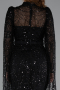 Long Black Beaded Evening Dress ABU5152