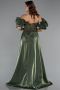 Long Olive Drab Beaded Evening Dress ABU5154