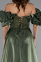 Long Olive Drab Beaded Evening Dress ABU5154